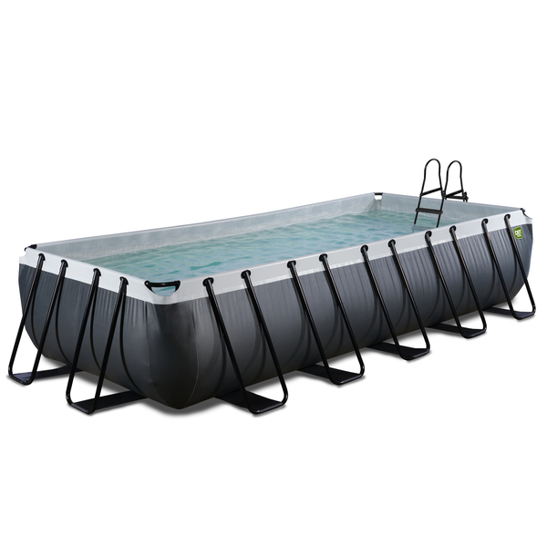 Piscine Black Leather 540x250x100cm et pompe filtrante - noir