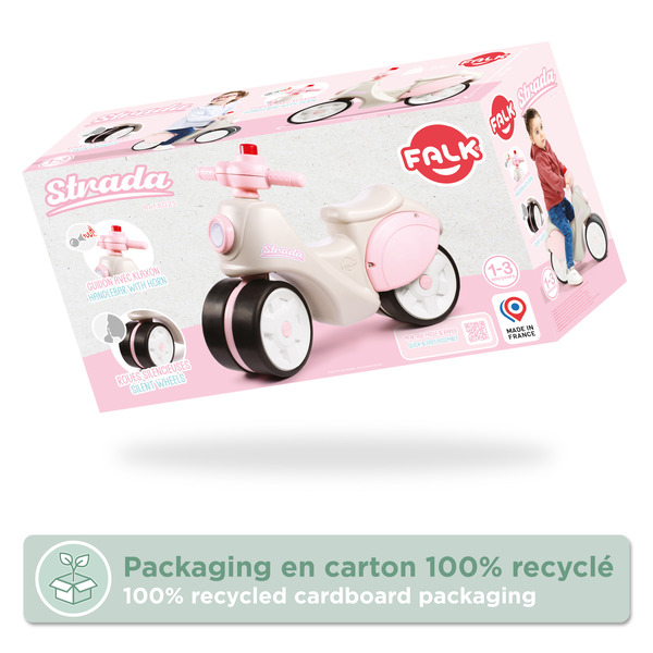 Porteur Scooter Strada rose