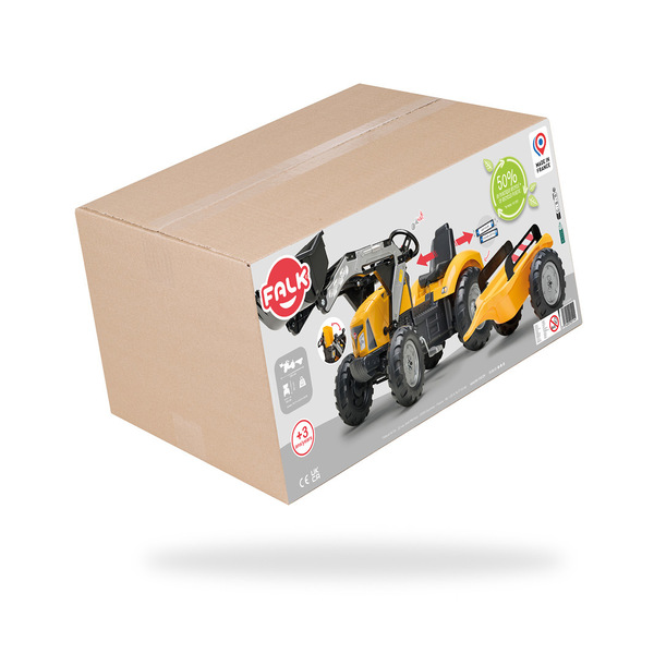 Tractopelle à pédales SuperBuilder avec remorque