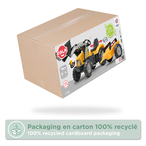 Tractopelle à pédales SuperBuilder avec remorque