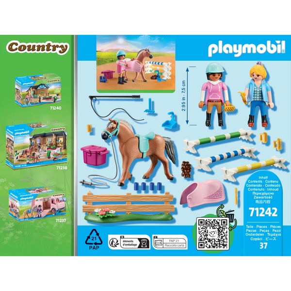 71242 - Playmobil Country - Cavalière et cheval avec monitrice