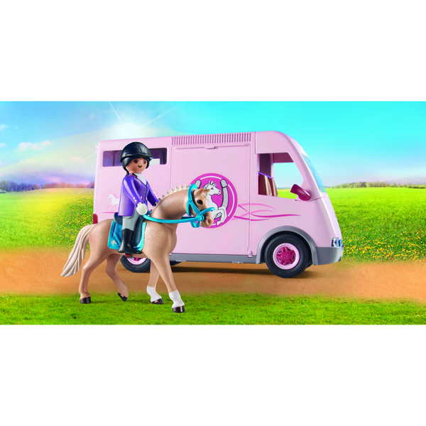 Playmobil 70511 Voiture et Van pour Poney - Country - avec Deux
