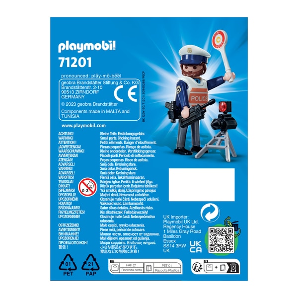 71201 - Playmobil Spécial Plus - Policier et radar