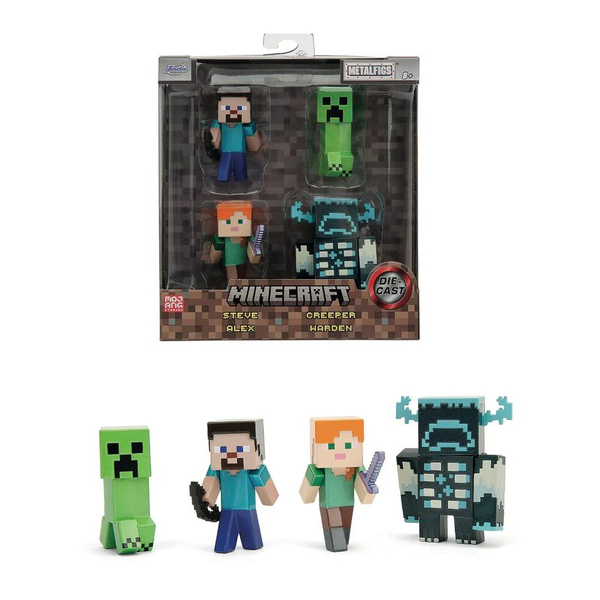 Set de 4 figurines de 6 cm Minecraft