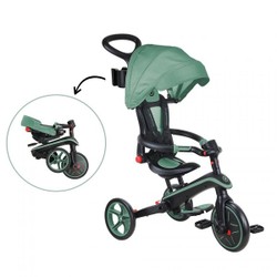 Tricycle Explorer 4en1 évolutif et pliable vert olive