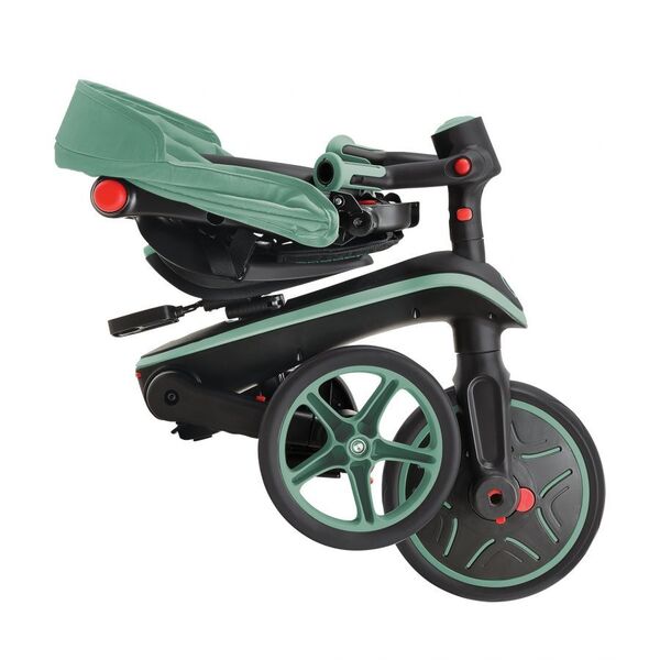 Tricycle Explorer 4en1 évolutif et pliable vert olive