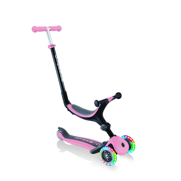 Trottinette Go up 3en1 évolutive rose lumineuse