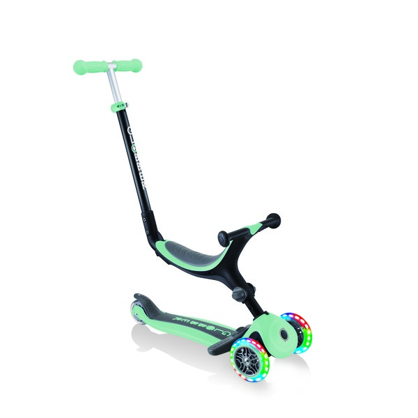 Trottinette Go up 3en1 évolutive verte lumineuse