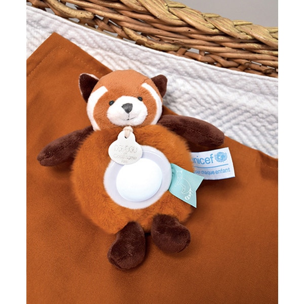 Veilleuse peluche panda roux 15 cm - Unicef