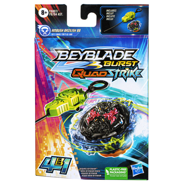 Starter Pack Beyblade Burst QuadStrike - Toupie Ambush Bazilisk B8