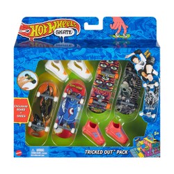 Finger Skate Hot Wheels - Coffret de 4 planches et chaussures Tony Hawk