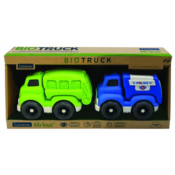  Voiture de Police et véhicule de recyclage 18 cm - Bio Truck