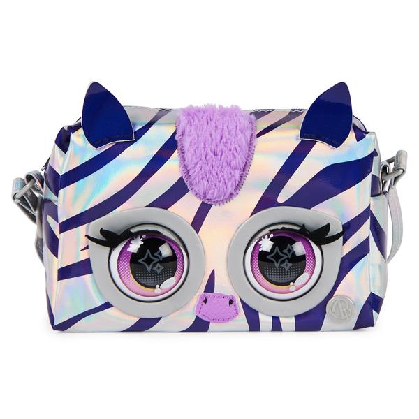 Purse Pets - Zèbre argenté métallique - Sac à main interactif