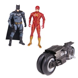 Coffret Batcycle + 2 figurines Batman et The Flash