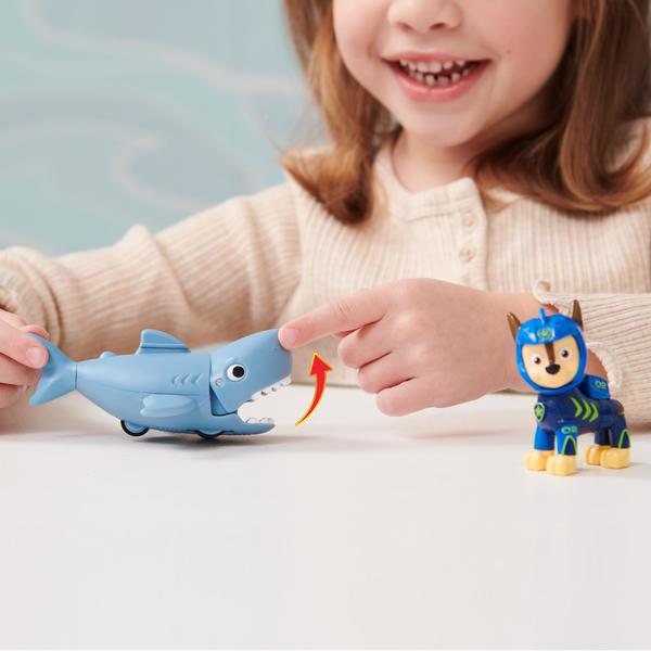 Coffret 2 figurines Chase et Requin - La Pat Patrouille Aqua Pups