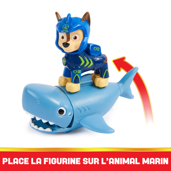 Coffret 2 figurines Chase et Requin - La Pat Patrouille Aqua Pups