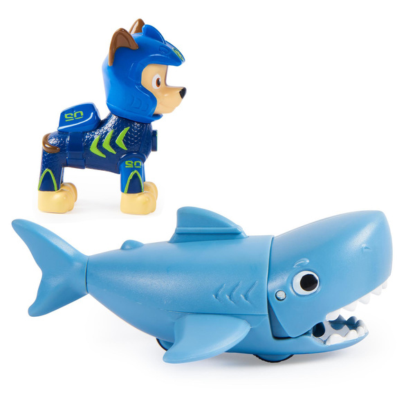 Coffret 2 figurines Chase et Requin - La Pat Patrouille Aqua Pups