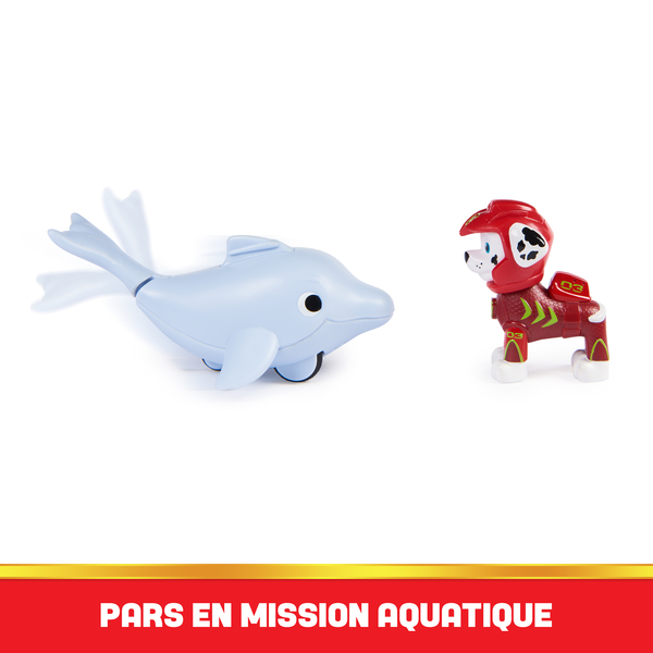 Coffret 2 figurines Marcus et Dauphin - La Pat Patrouille Aqua Pups