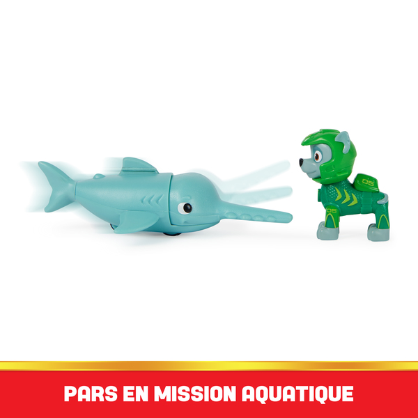 Coffret 2 figurines Rocky et Poisson-Scie - La Pat Patrouille Aqua Pups