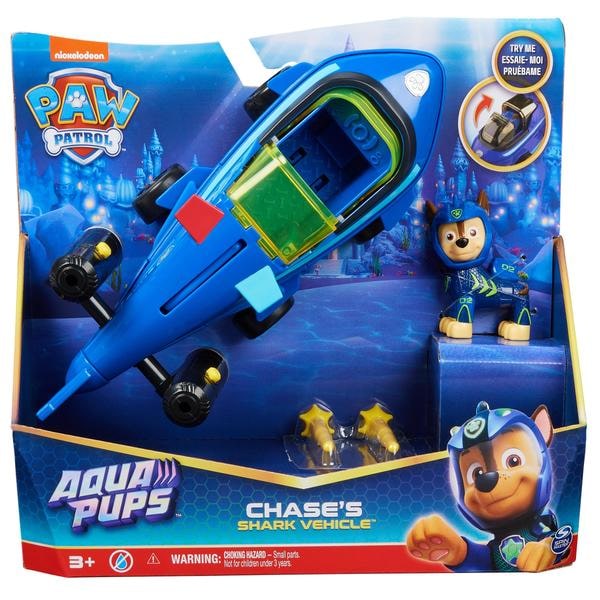 Véhicule + Figurine Chase - La Pat Patrouille Aqua Pups