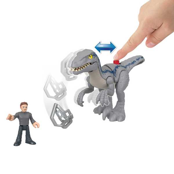 Figurine dinosaure Blue et Owen Grady Jurassic World - Imaginext