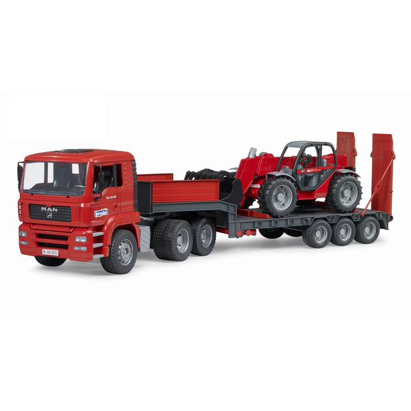 Camion MAN TGA Chargeuse surbaissée avec chariot télescopique Manitou MLT633