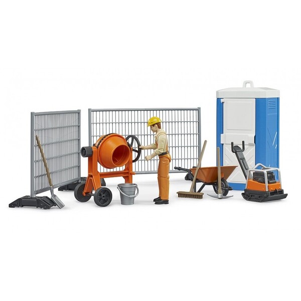 Coffret chantier avec figurine et accessoires