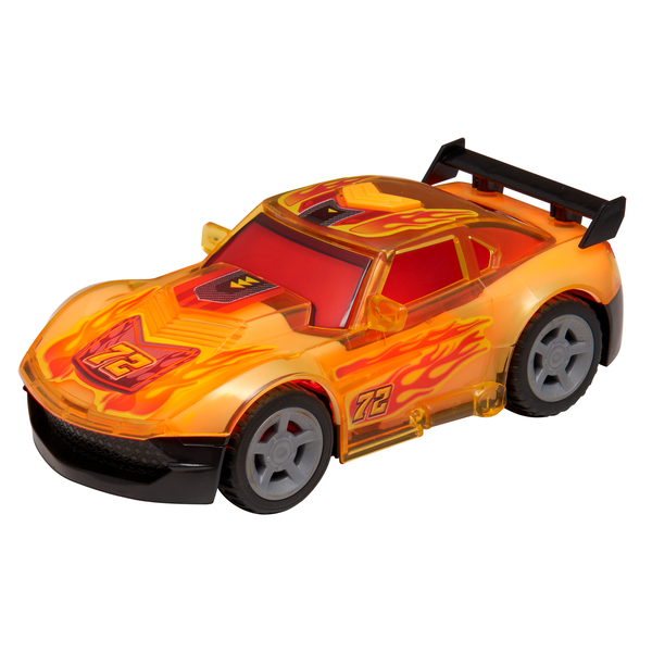 Voiture de course lumineuse orange