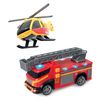 Camion de pompier ou hélicoptère de secours lumineux et sonore
