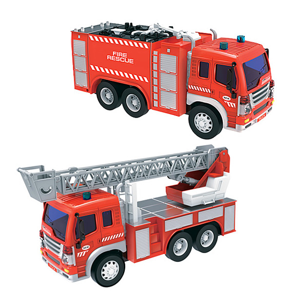 Train De Pompiers En Bois à Piles Avec Lumière Et Son – 3 Wagons, Aimants, Compatible Rails Universels (jouet Enfants 3 Ans Et +)