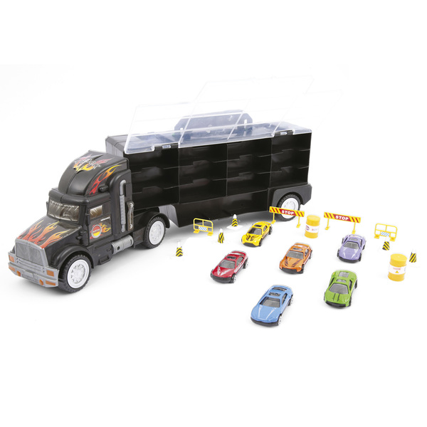 Camion de Transport Voiture Enfant avec Petite Voiture, Panneaux