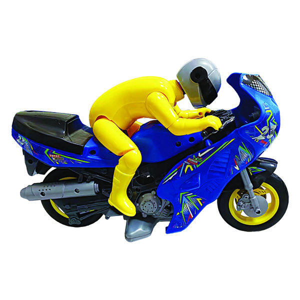 Moto de course avec sons et lumières