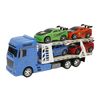 Camion de transport avec 4 voitures de rallye