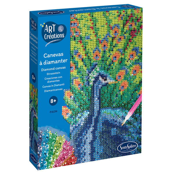 Tableau à diamanter Paon - Art Créations