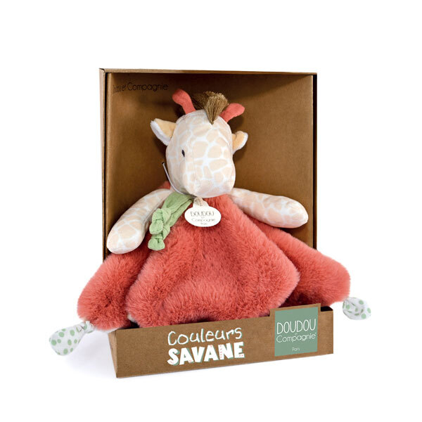 Doudou girafe Couleurs Savane 25 cm