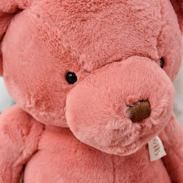 Peluche nounours rose 28cm