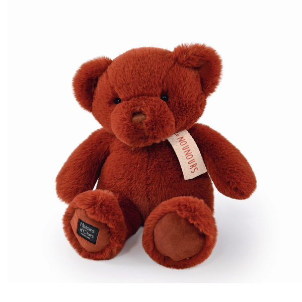 Peluche nounours marron roux 28cm