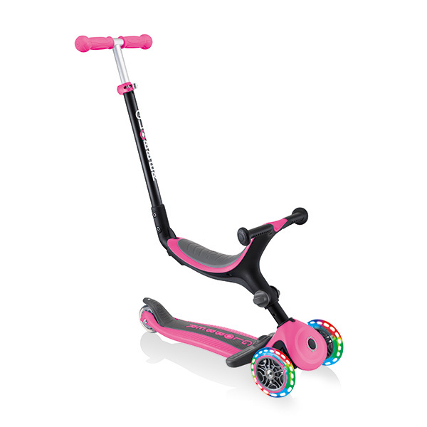 Trottinette Go up 3en1 évolutive rose lumineuse - Globber