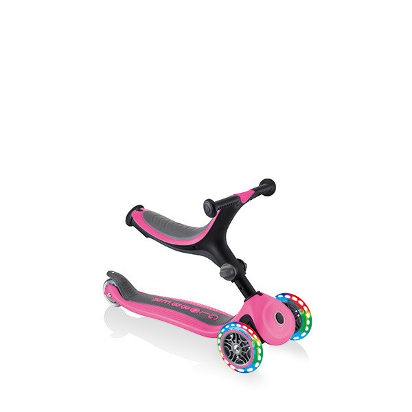 Trottinette Go up 3en1 évolutive rose lumineuse - Globber