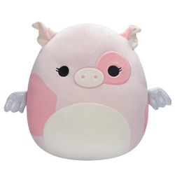 Peluche Squishmallows Peety le Cochon Rose avec Ailes