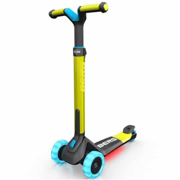 Trottinette Nexo pliable avec roues et plateau LED vert citron