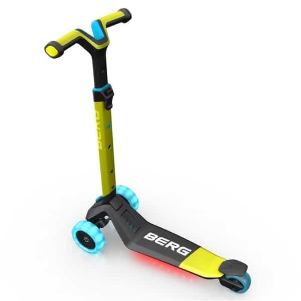 Trottinette Nexo pliable avec roues et plateau LED vert citron