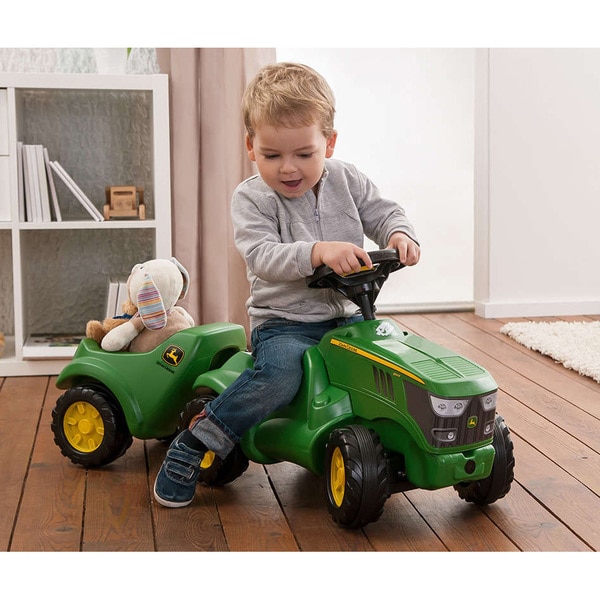 Porteur Rolly mini tracteur John Deere avec remorque