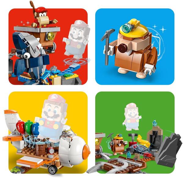 71425 - LEGO® Super Mario - Ensemble d Extension Course de Chariot de Mine de Diddy Kong