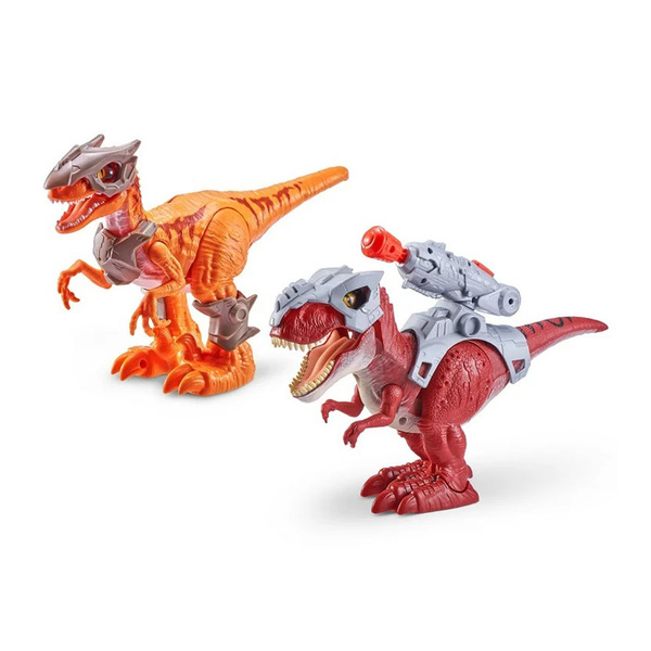 Pack 2 dinosaures de combat Robo Alive