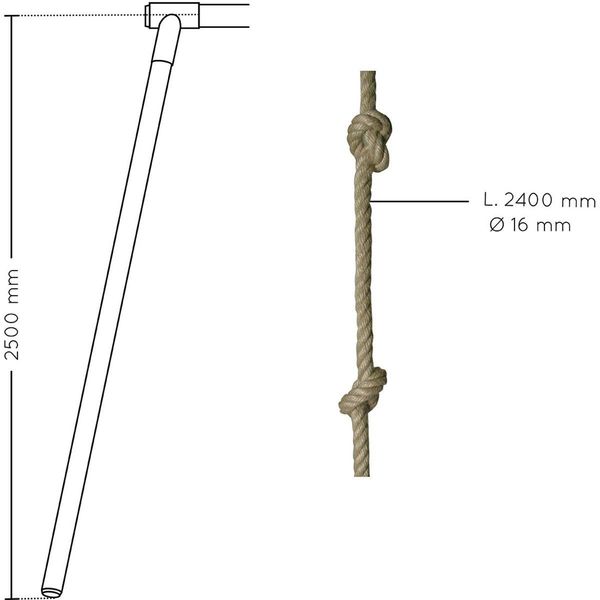 Corde à nœuds pour portique 2,40 m 