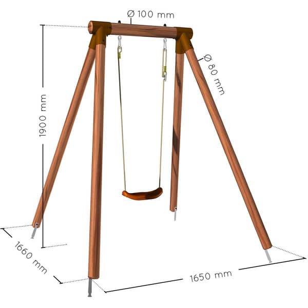 Portique en bois avec balançoire Hanna