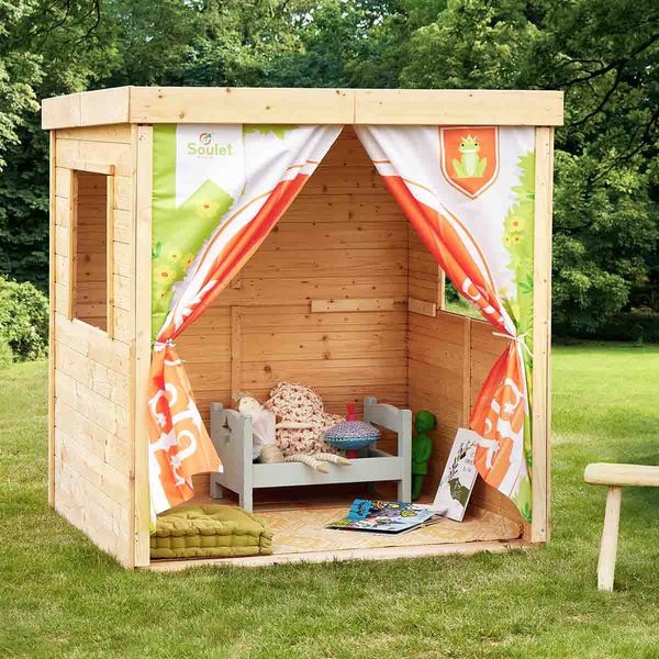 Maison en bois et tissu Princesse