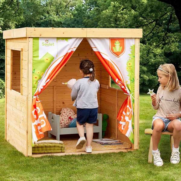 Maison en bois et tissu Princesse