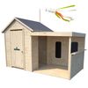 Maison en bois avec préau Sarah